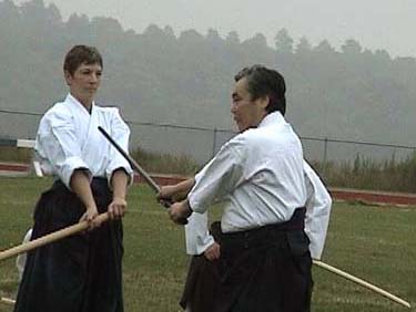 Kanai Sensei and Lynn Marshall at Summer Camp 2002